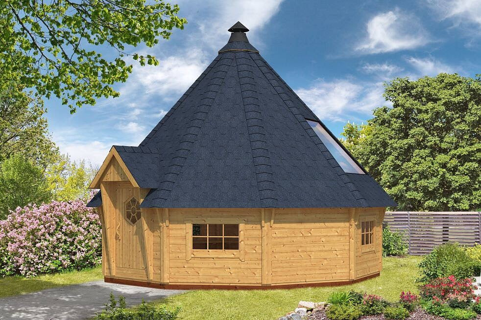 Grillhytte 25 Premium 10-kant. Gratis frakt.