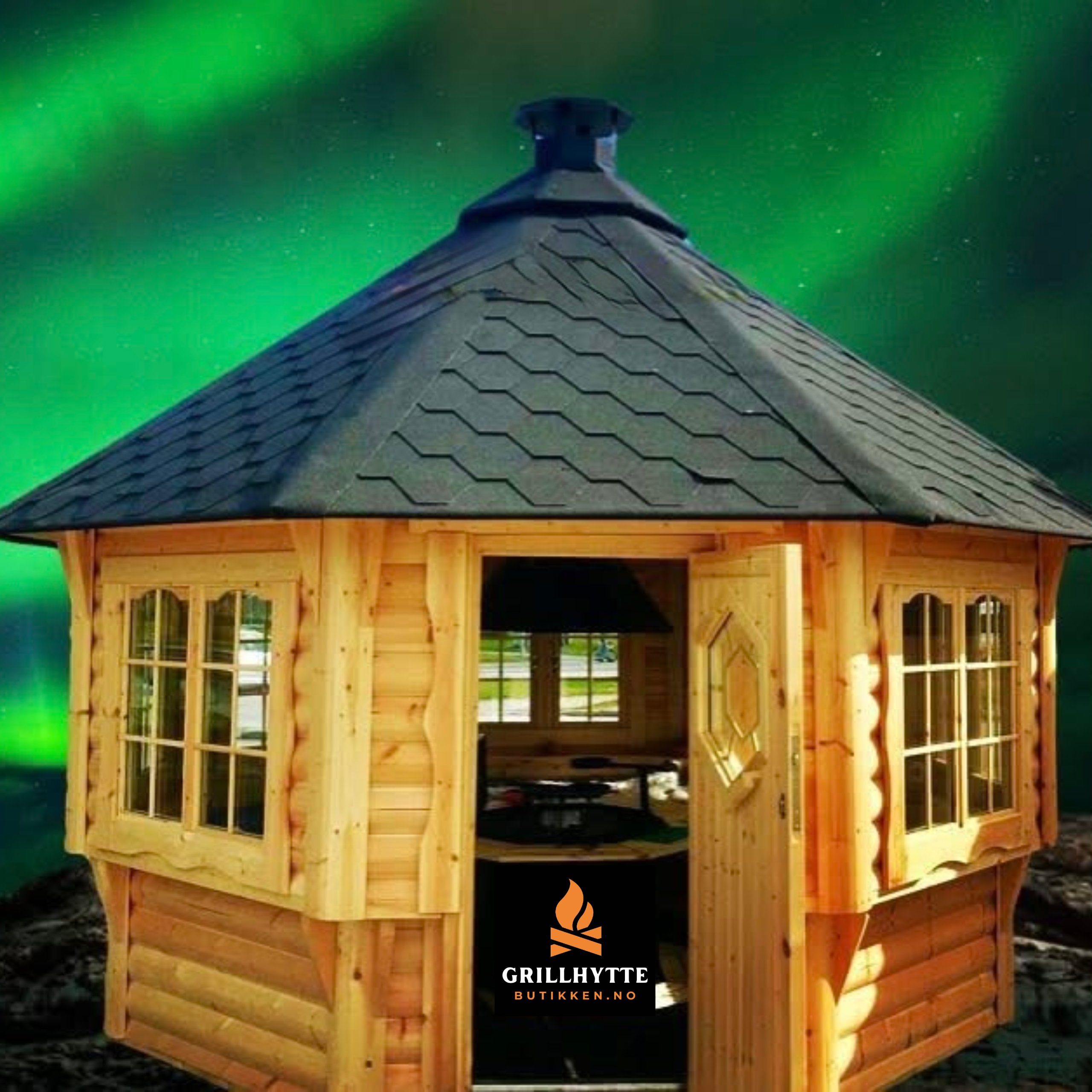 Grillhytte Nordlys 10 Royal, Gratis frakt!